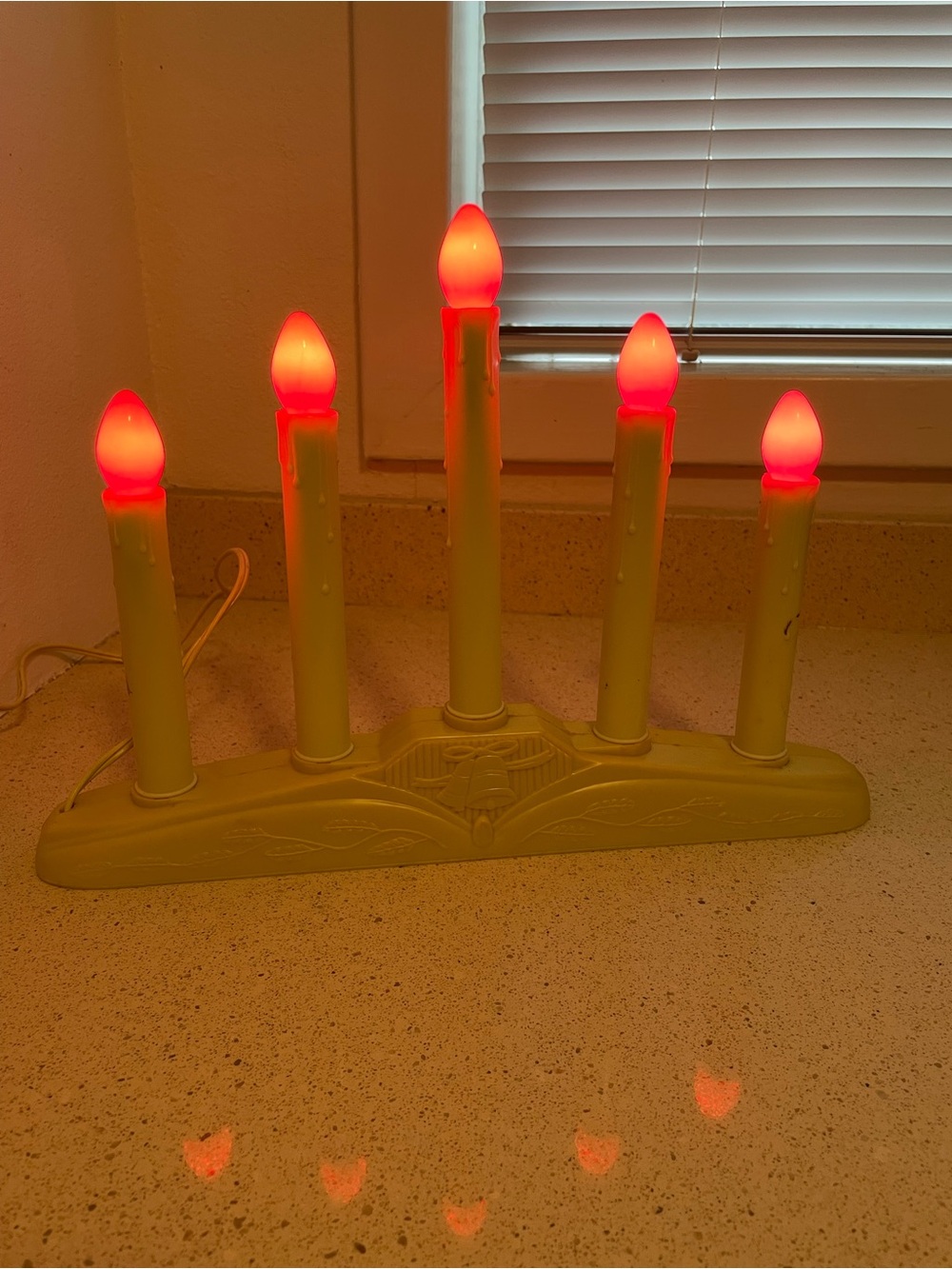 Red LED Candle Bridge String Lights - Holiday Decoration
